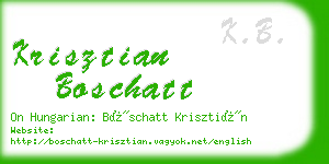 krisztian boschatt business card